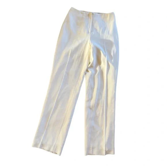Rare Vintage Women’s white High-Waisted Ponte Pants Sz 27”slight flare - Picture 2 of 15
